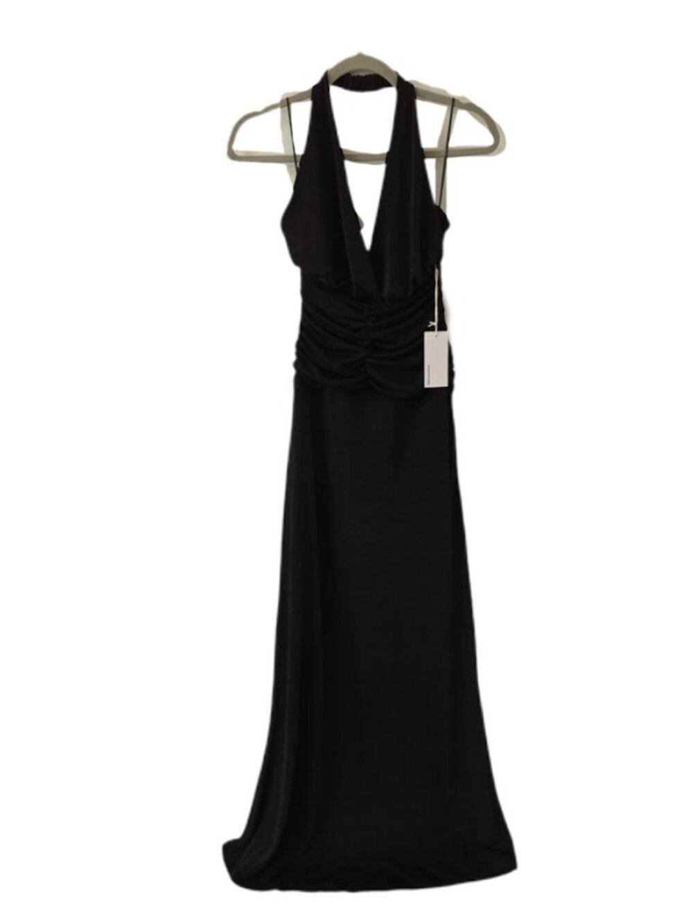 NWT Reformation Everlynn Knit Maxi Dress Halter Black Small - Picture 3 of 11